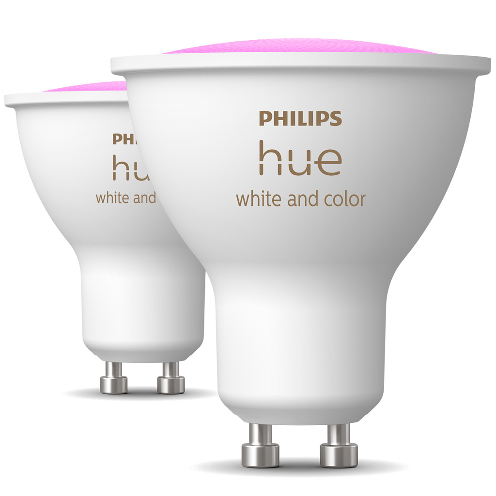 White and Color Ambiance GU10 400lm 2-pack