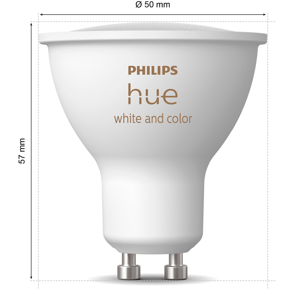 White and Color Ambiance GU10 400lm 2-pack