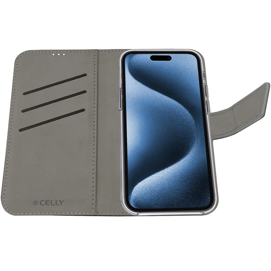 Wally Wallet Case iPhone 16 Pro Svart