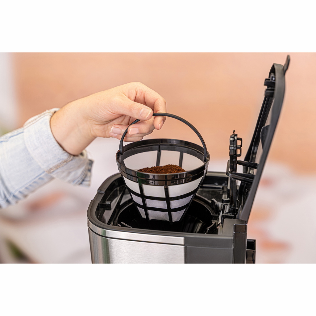 Kaffebryggare med timer Rostfritt FKM 1000  1,5l 1000W