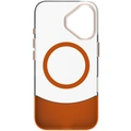 Magdual MagSafe-kompatibelt skal iPhone 16 Orange + Transparent