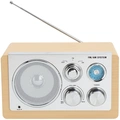 Radio FM AM AUX Analog inställning TR-63LW Ljust trä
