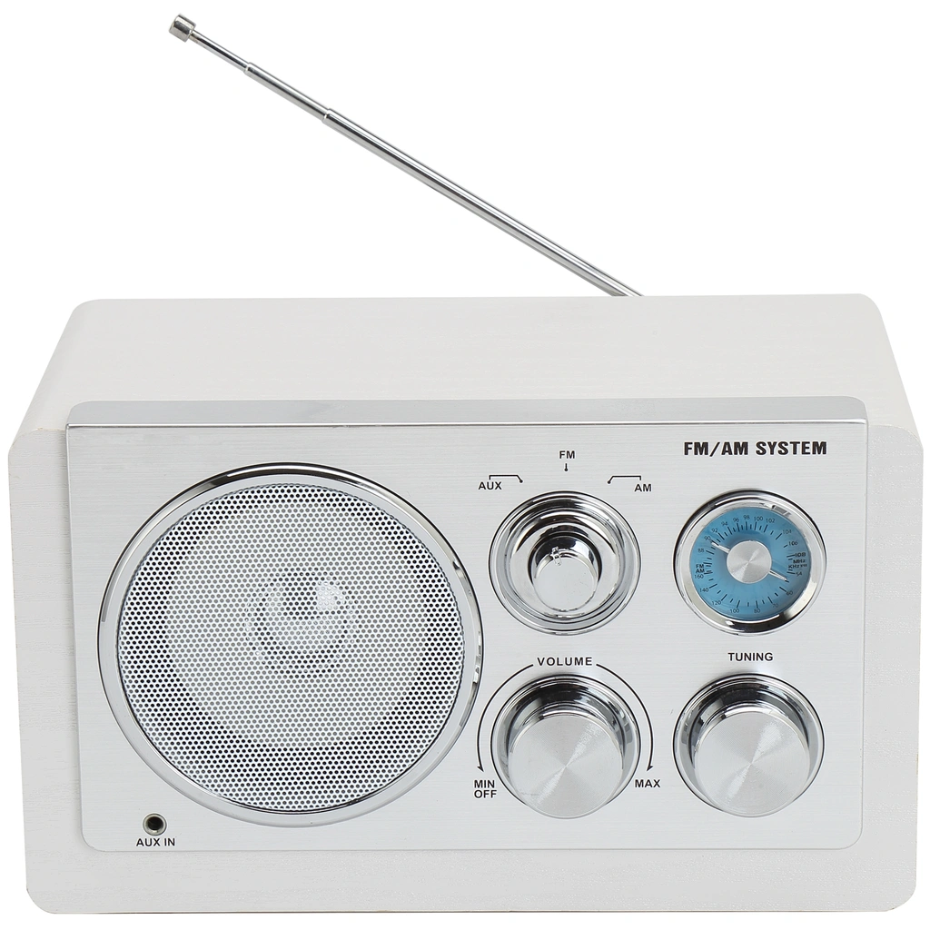 Radio FM AM AUX Analog inställning TR-63W Vit