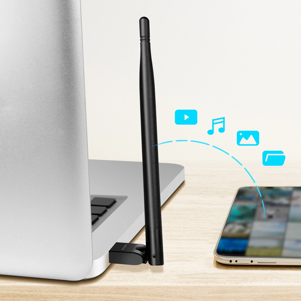 USB-adapter Bluetooth 5.3 med antenn 150 m