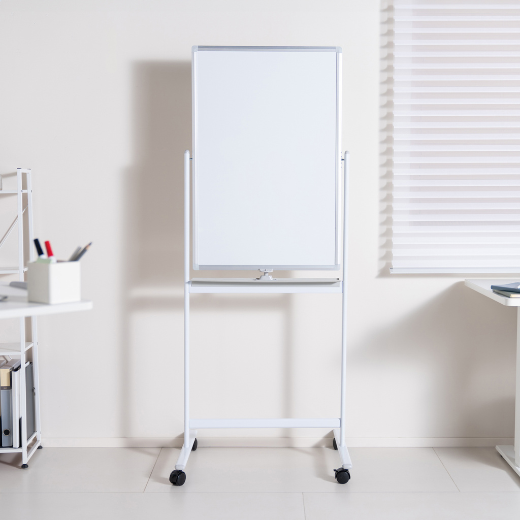 Whiteboard Dubbelsidig Mobil 60x90 cm