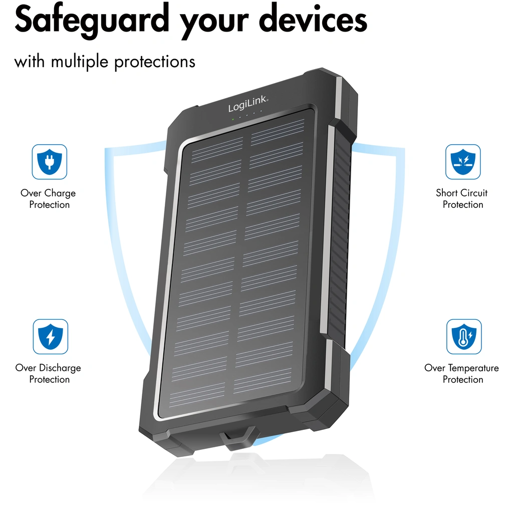 PowerBank 10,000 mAh 12W Solar Black