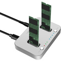 Dubbel M.2 NVMe SSD-dockningsstation USB 3.2 Gen 2