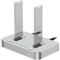 Dubbel M.2 NVMe SSD-dockningsstation USB 3.2 Gen 2