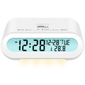 Klockradio Temp/Luftfuktighet USB-C/Batteridrift Vit