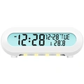 Klockradio Temp/Luftfuktighet USB-C/Batteridrift Vit