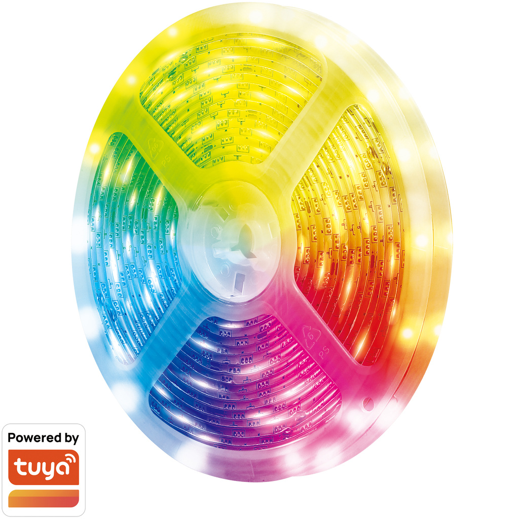 Smart RGB+CCT (RGB + Varm-kallvit) Light-strip 5m WiFi Tuya
