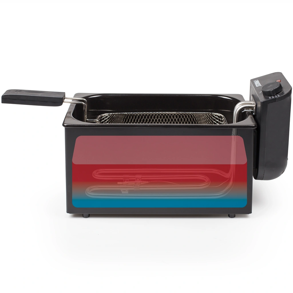 Fritös 3l  182727 Rostfritt stål. Svart 