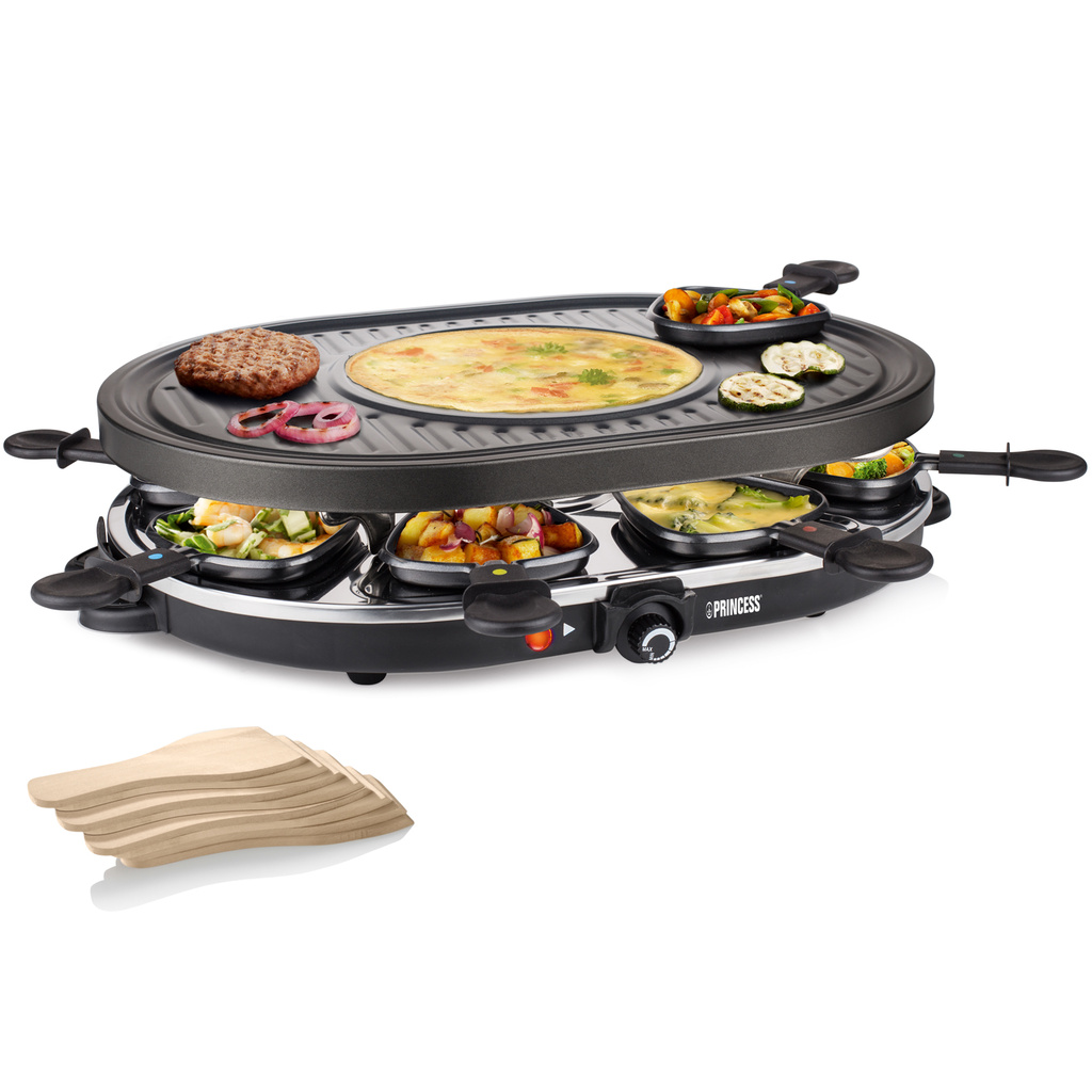 Raclette 8 Oval Grill Party 162700 43X30cm Grill Plate