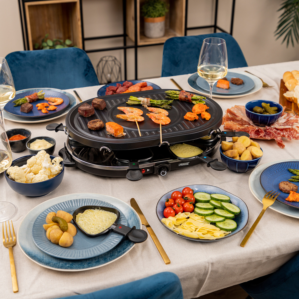 Raclette 8 Oval Grill Party 162700 43X30cm Grill Plate