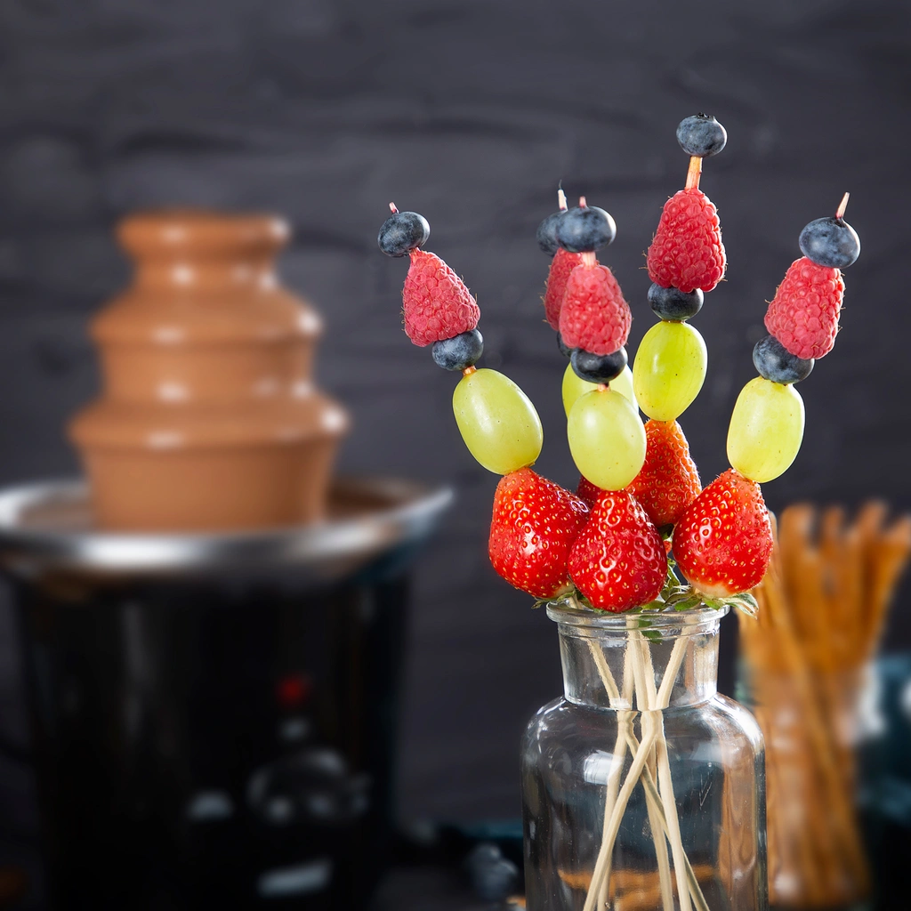 Chokladfontän 292994  svart rostfri skål med snabb uppvärmning