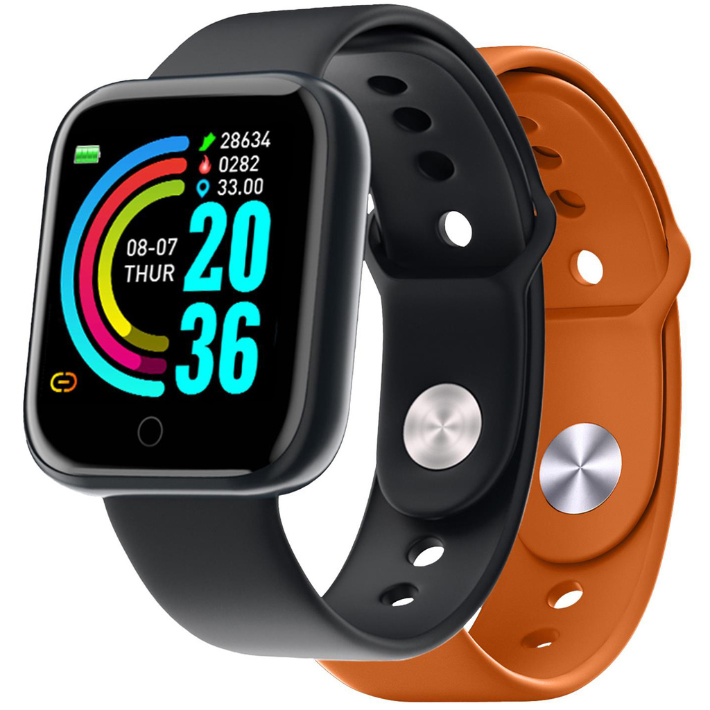 Trainerbeat Smartwatch with two bands Black + Orange