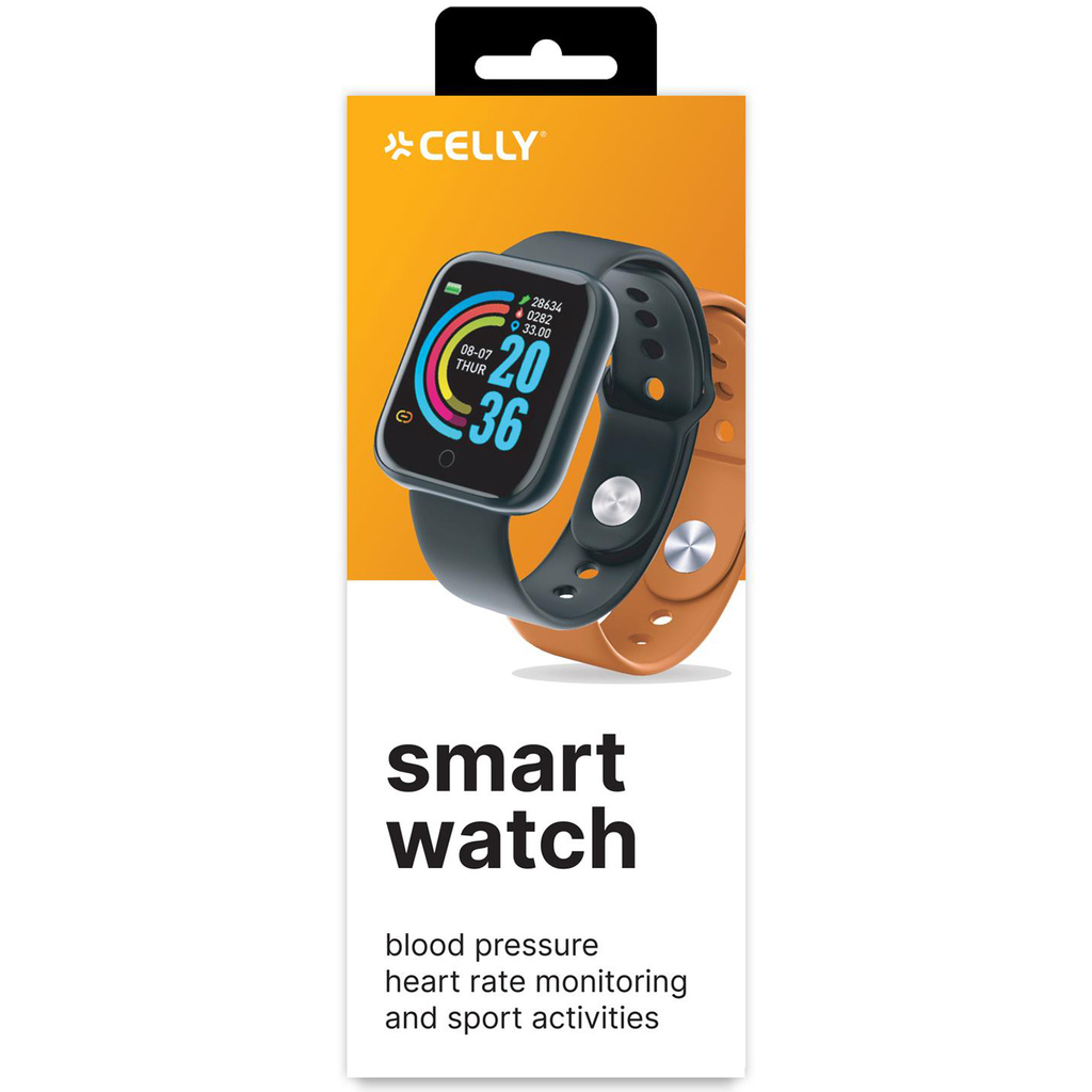 Trainerbeat Smartwatch with two bands Black + Orange