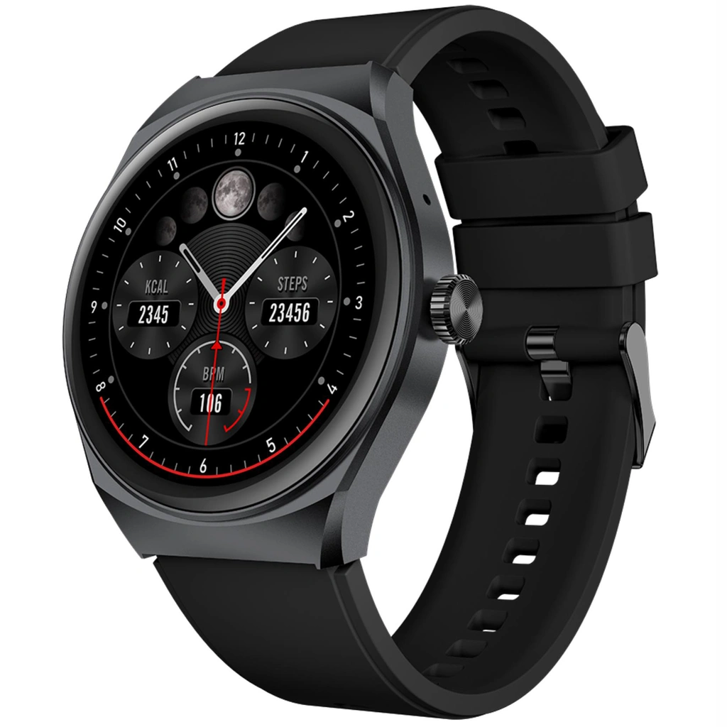 Trainerhalo Smartwatch with round dial Black