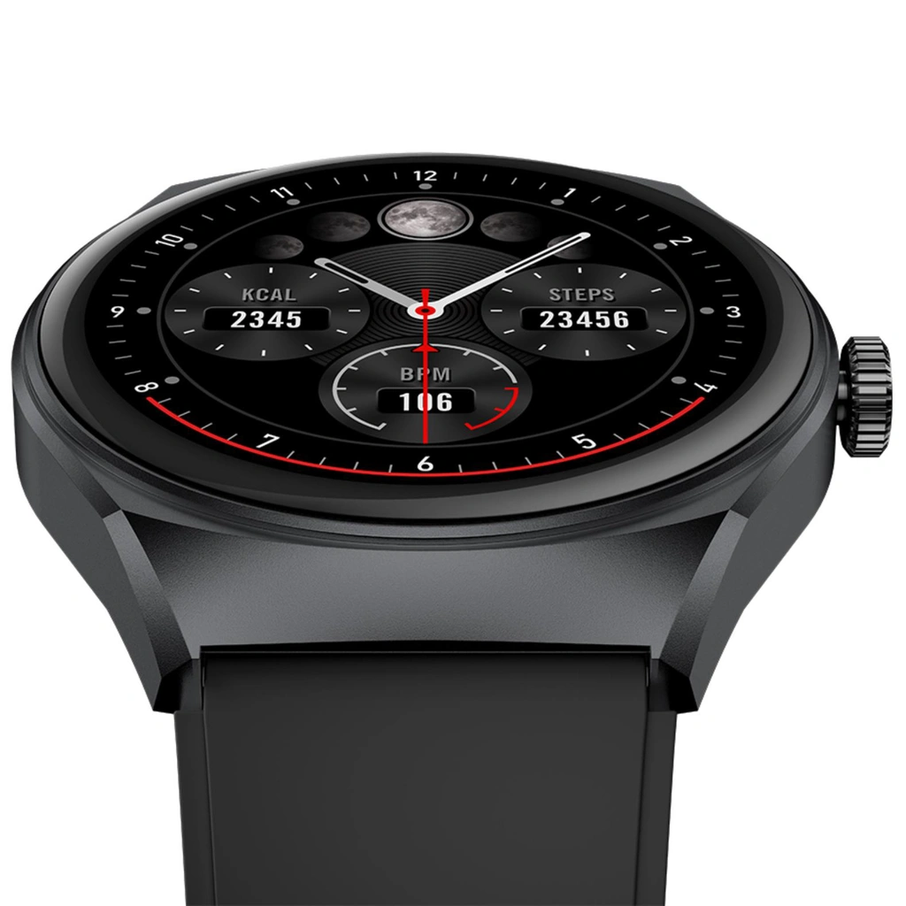Trainerhalo Smartwatch with round dial Black