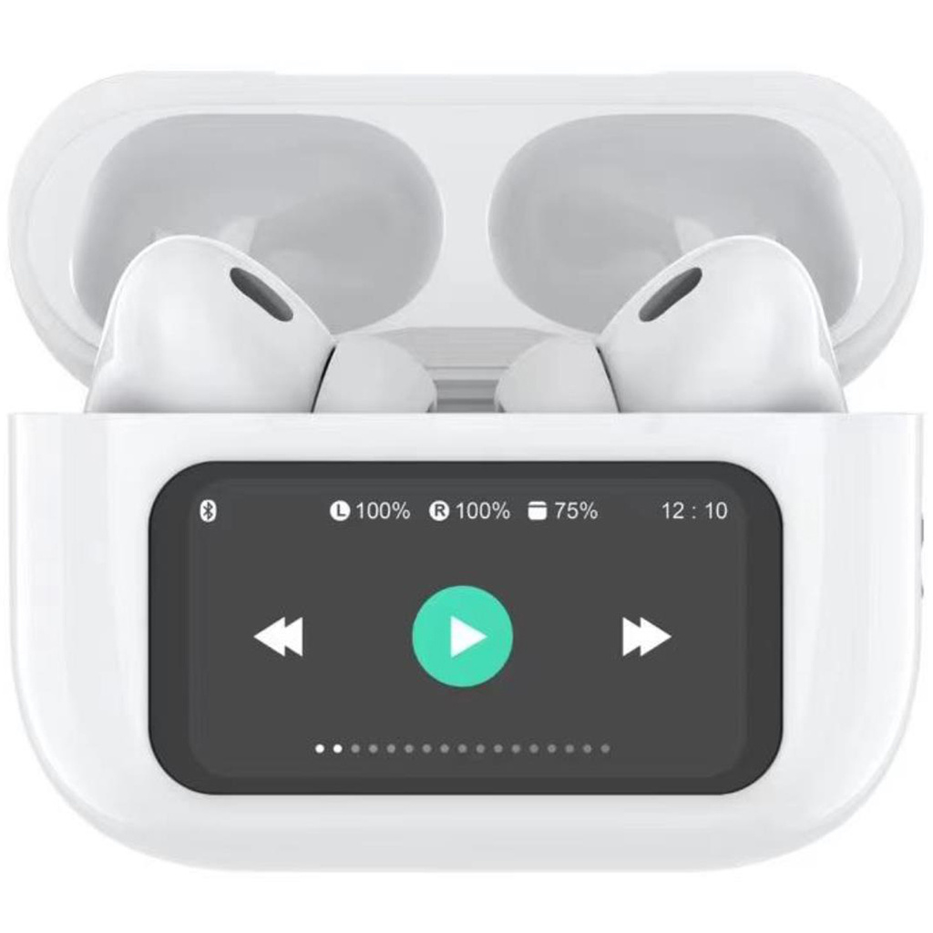 Hörlurar In-Ear TWS ANC ENC LED Sound LED Vit