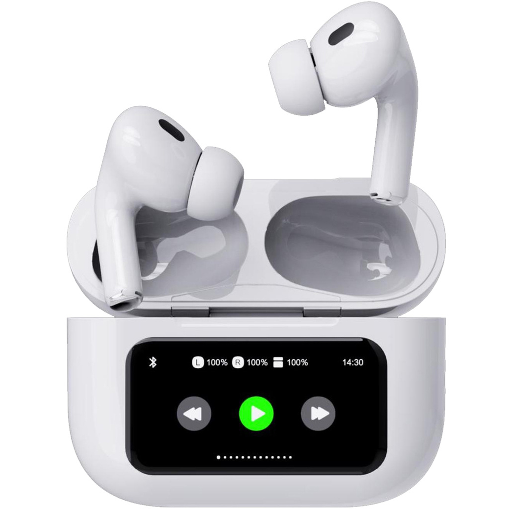 Hörlurar In-Ear TWS ANC ENC LED Sound LED Vit