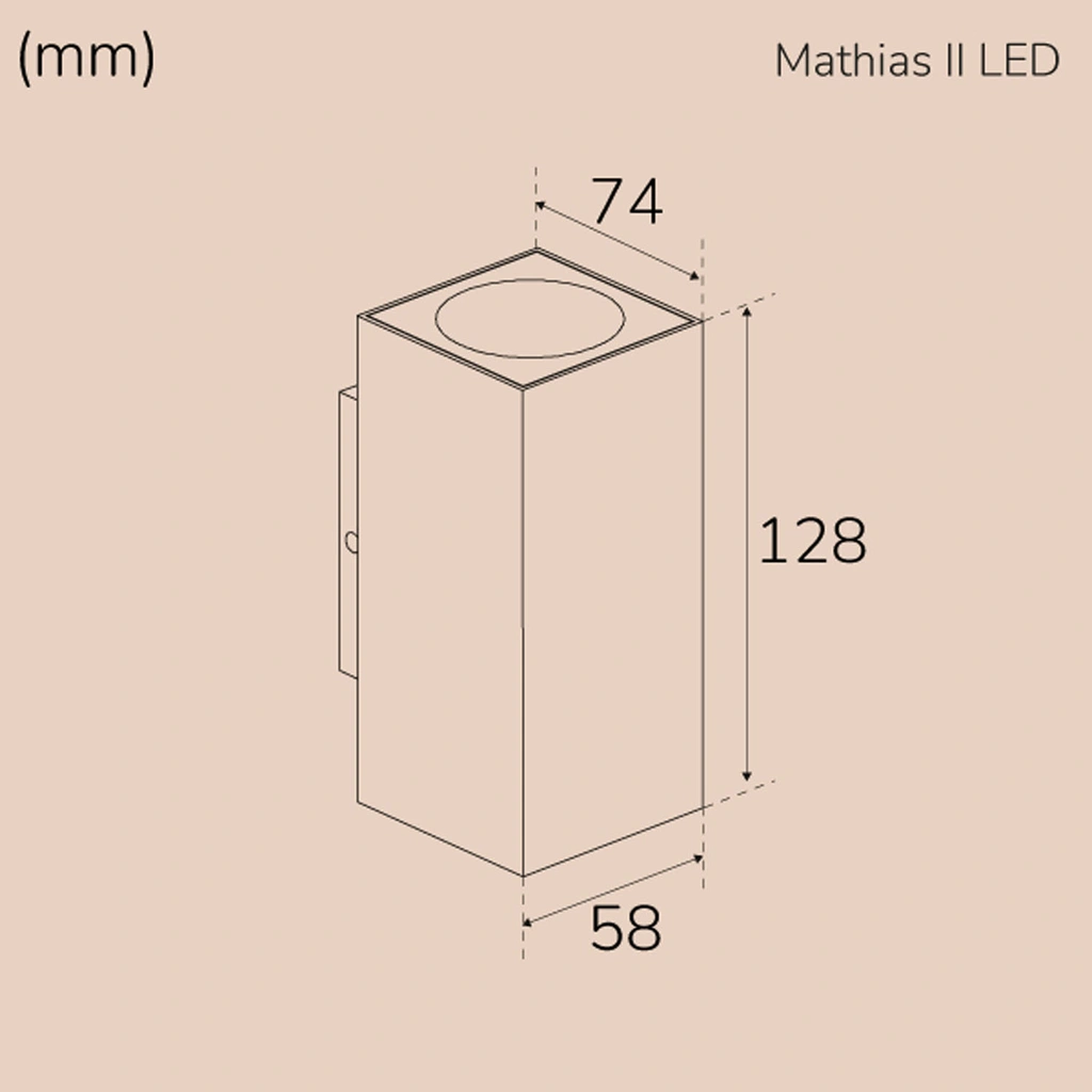 Mathias II Väggarmatur LED IP65 3000K 6W 520lm Vit