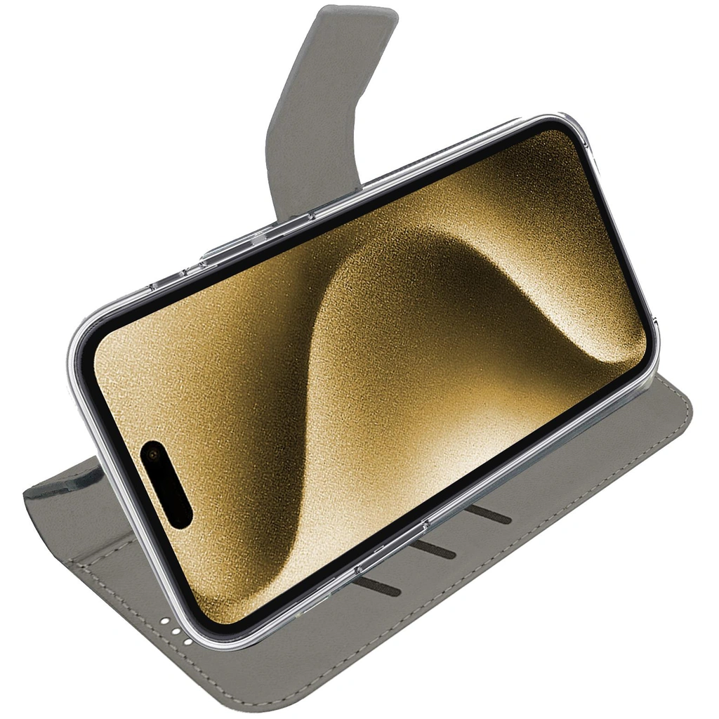 Wally Wallet Case iPhone 16 Plus Svart