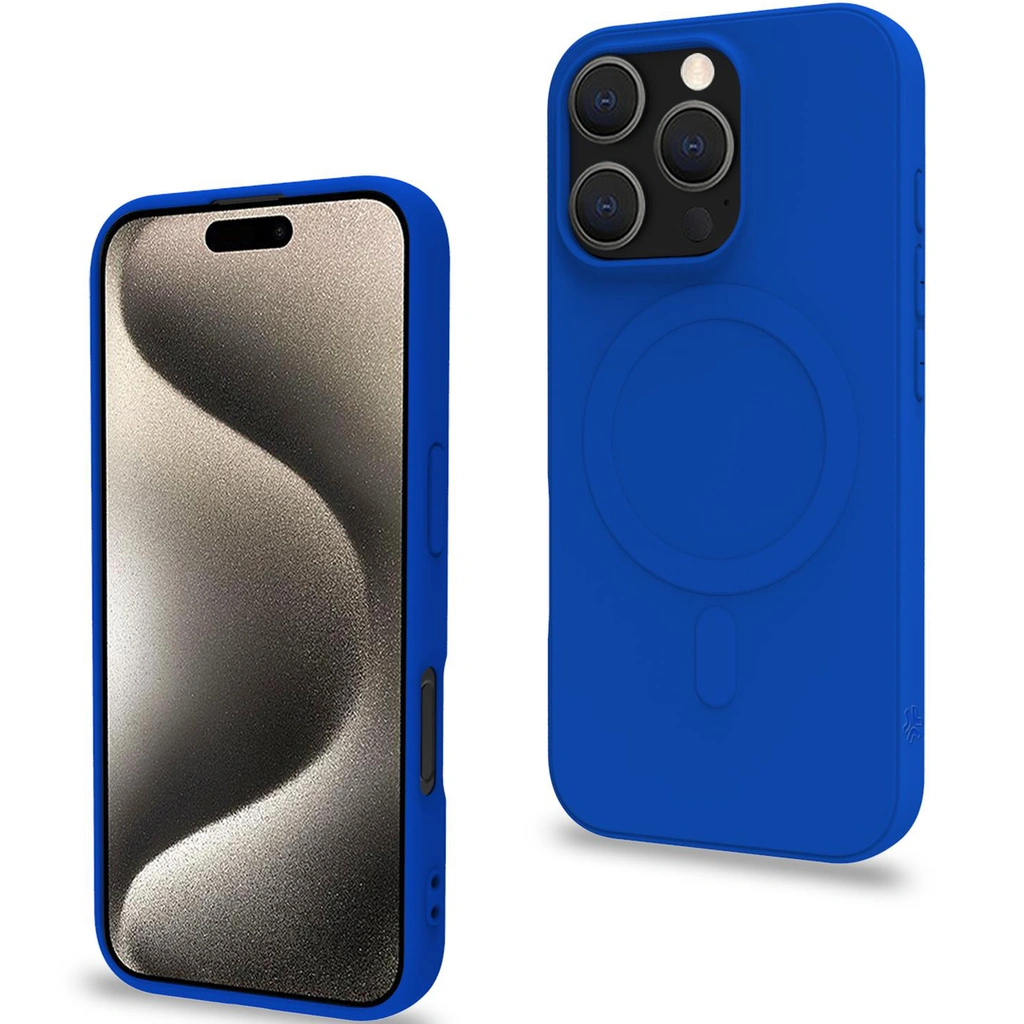 Cromomag Magnetic Soft rubber case MagSafe iPhone 16 Pro Blå