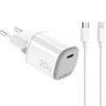 Laddare 20W PD + Lightning-kabel Vit