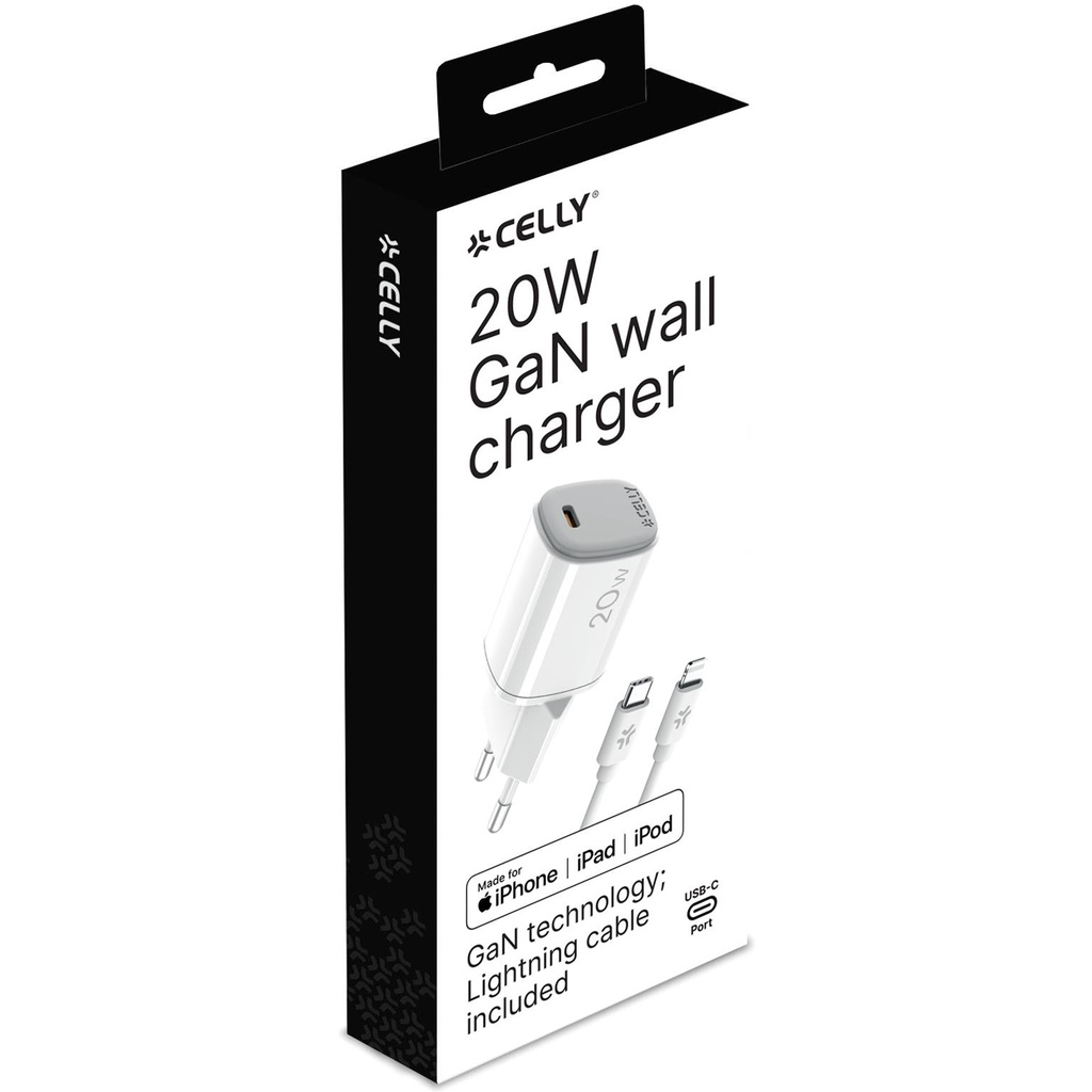 Laddare 20W PD + Lightning-kabel Vit
