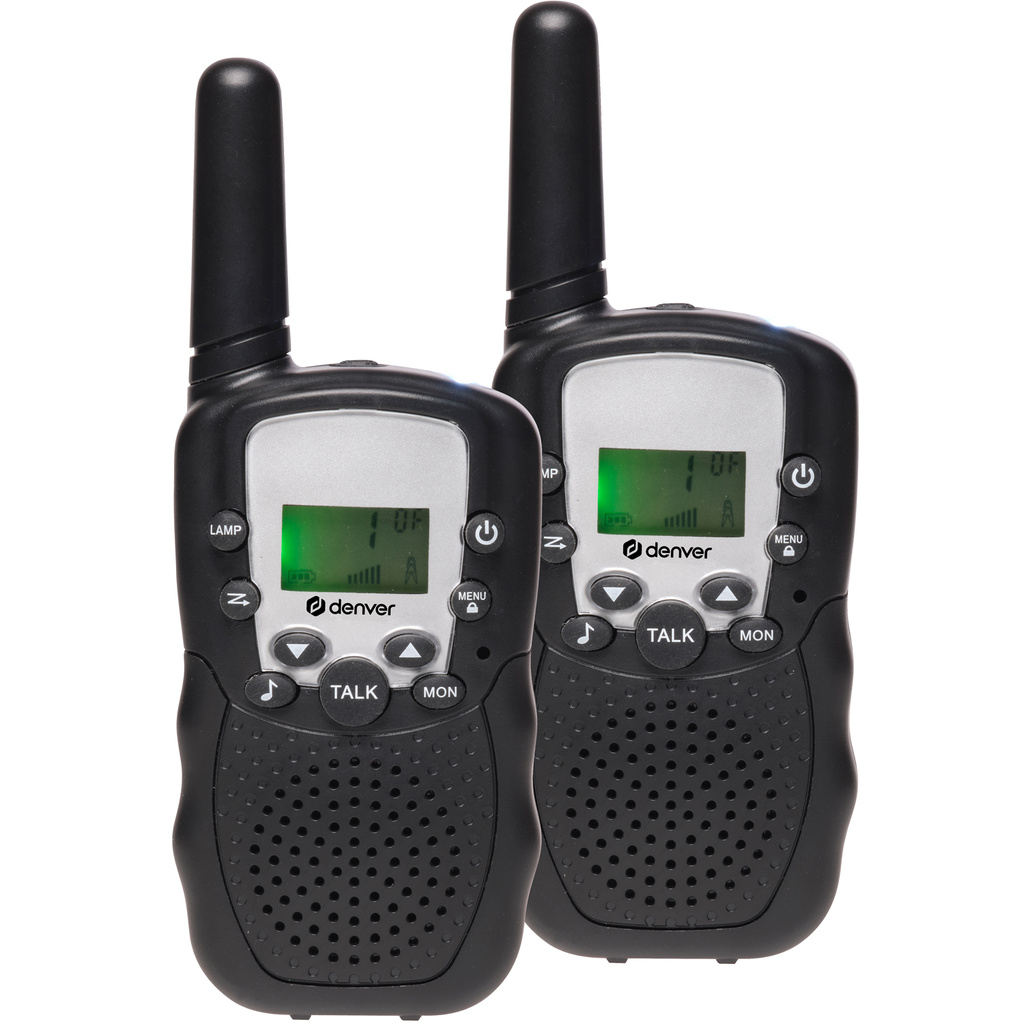 Walkie Talkie Två handenheter Åtta kanaler WTA-449 Svart