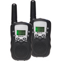 Walkie Talkie Två handenheter Åtta kanaler WTA-449 Svart