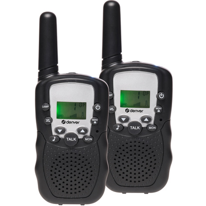 Walkie Talkie Två handenheter Åtta kanaler WTA-449 Svart