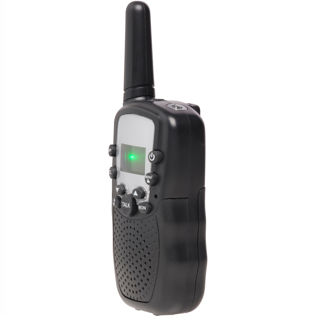 Walkie Talkie Två handenheter Åtta kanaler WTA-449 Svart