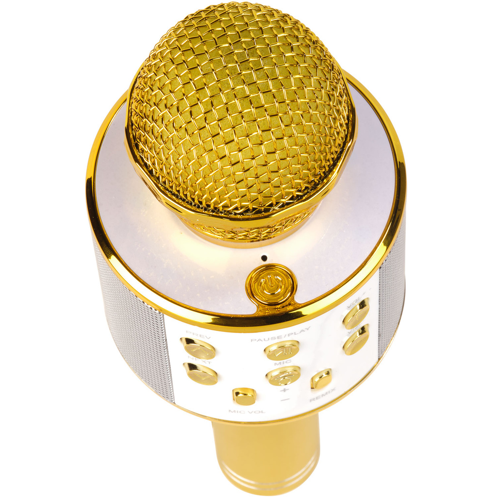 Karaoke-mikrofon Bluetooth Inbyggd högtalare KMS-20GO Guld
