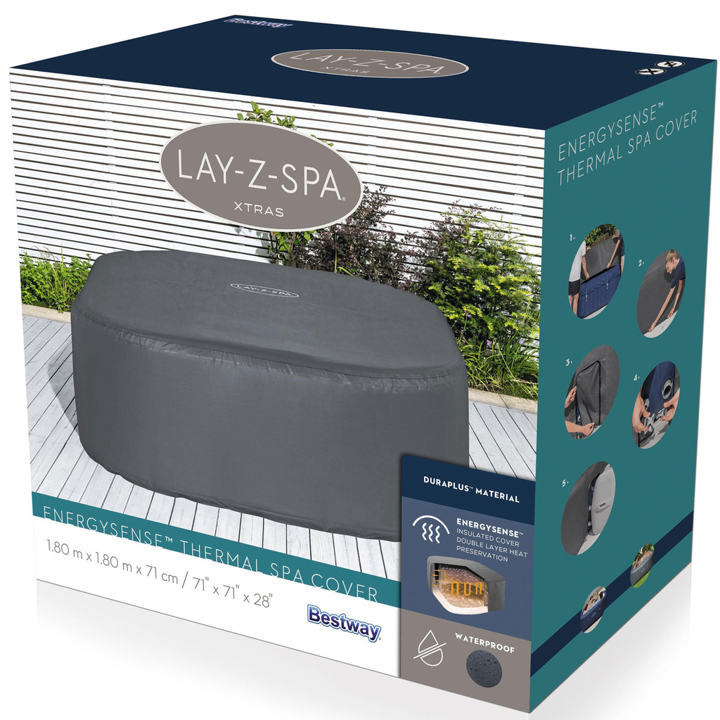 Lay-Z-Spa Thermal Skydd för Spabad Fyrkant 1.80m x 1.80m x 71cm