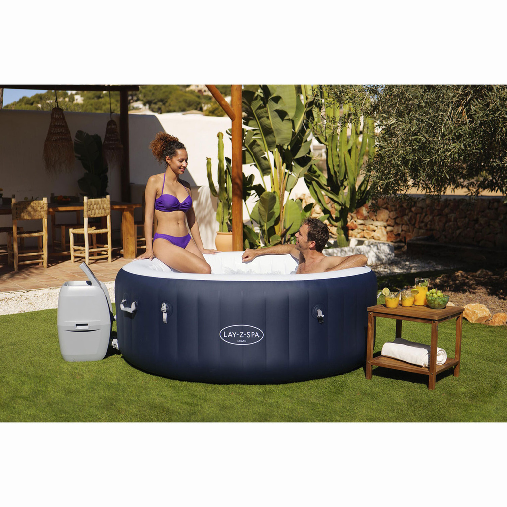 Lay-Z-Spa® Miami EnergySense AirJet 4 Mörkblå 1.80m x 66cm