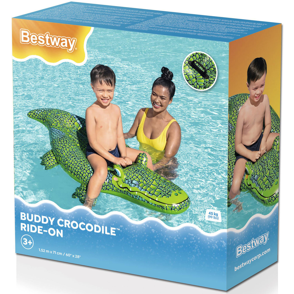 Badmadrass Buddy Crocodile Ride-On 1.52m x 71cm 