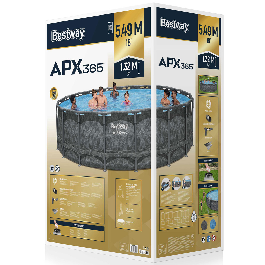 Pool Set APX 365 Round 5,49m x 1,32m