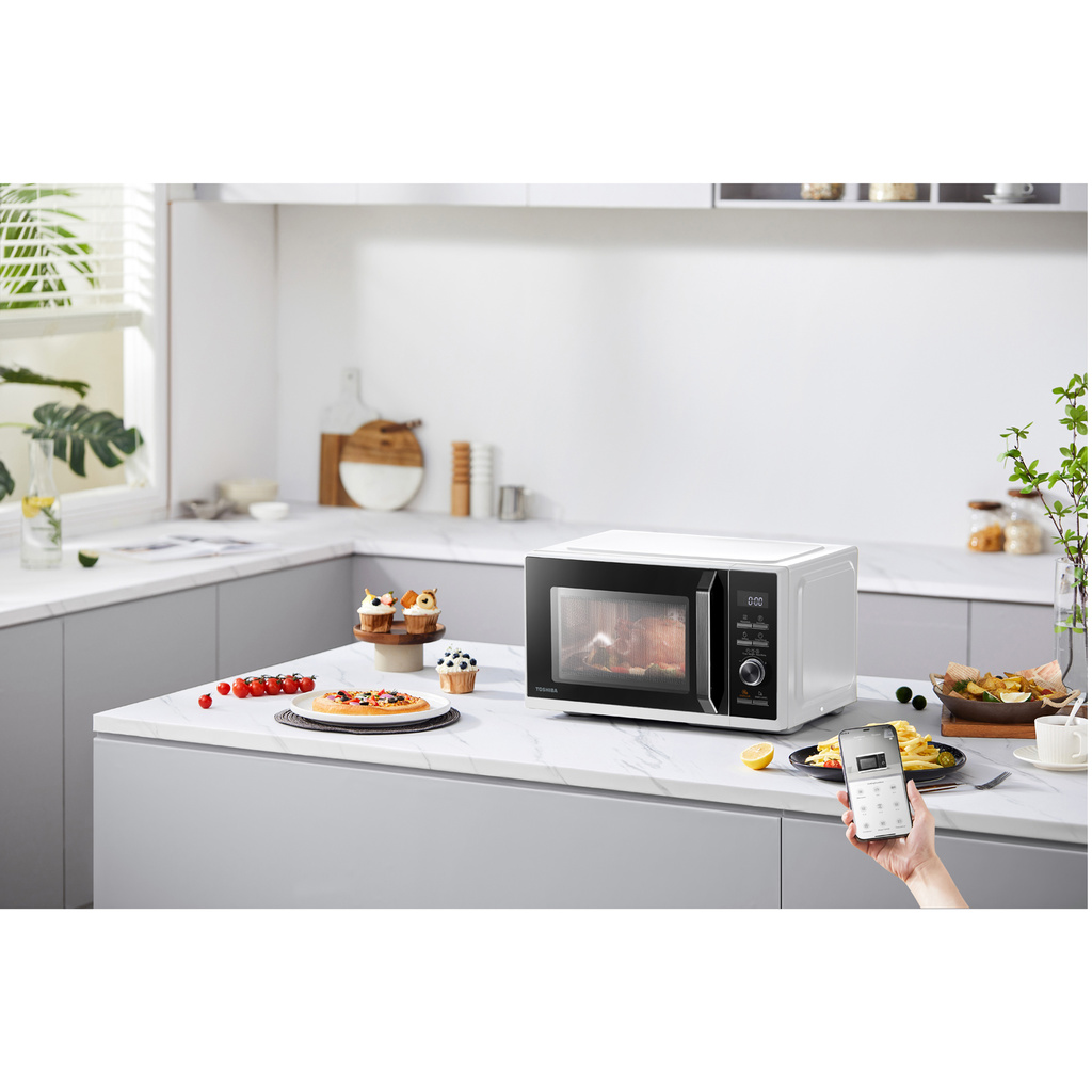 Mikrovågsugn 23L, 3 i 1 Grill/Airfryer 900/1000/1700W