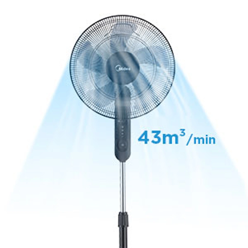 Golvfläkt 3 Hastigheter och Fjärrkontroll, Svart