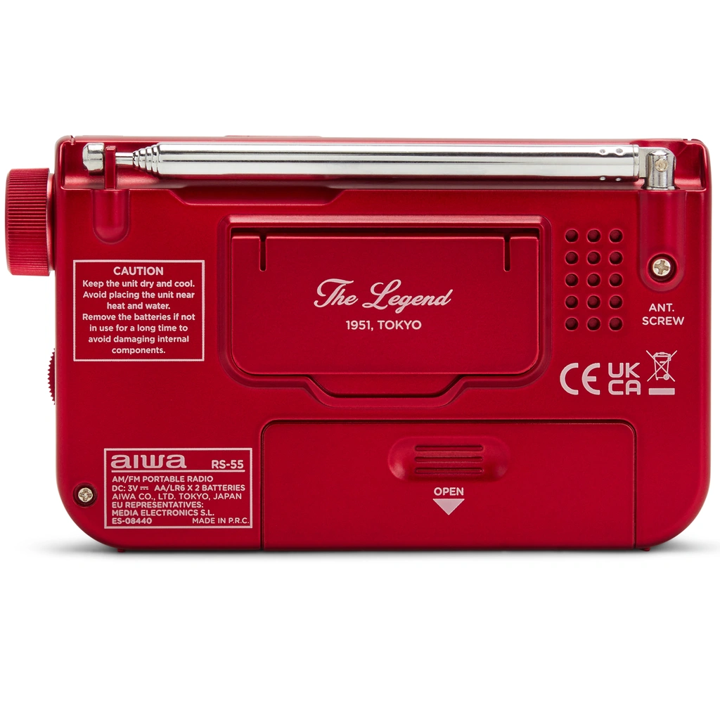 Radio FM AM Fick-format RS-55/RD Röd