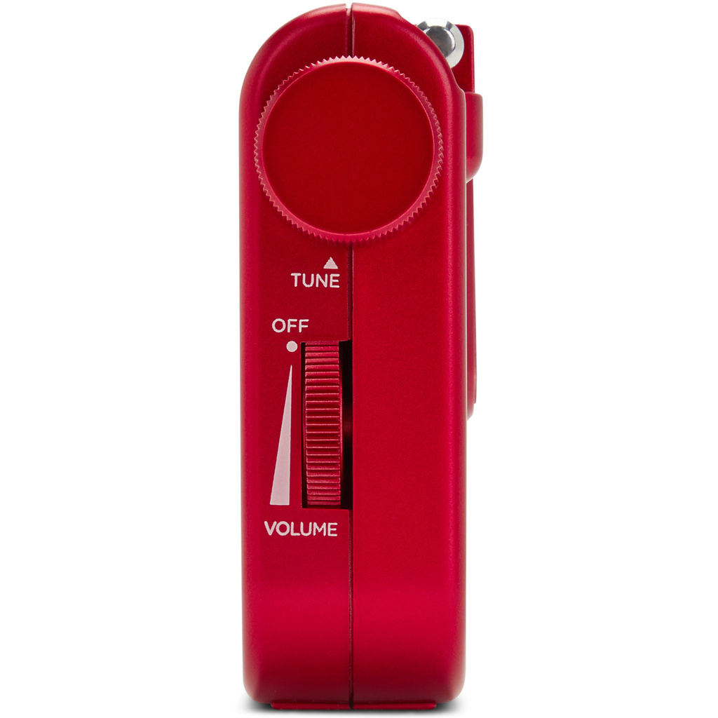 Pocket-radio med FM/AM Röd