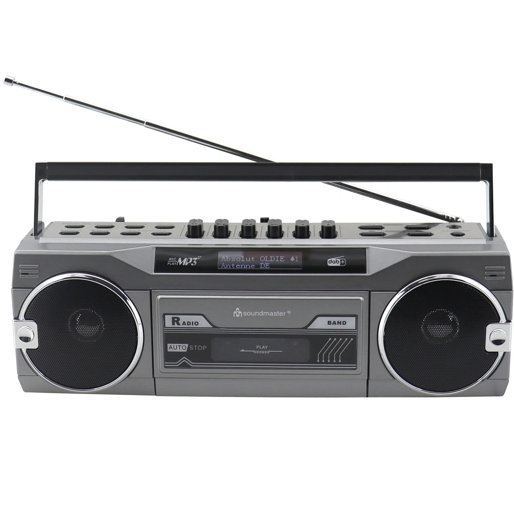 Boombox Radio FM DAB+ Bluetooth Stereo SRR80TI Silver