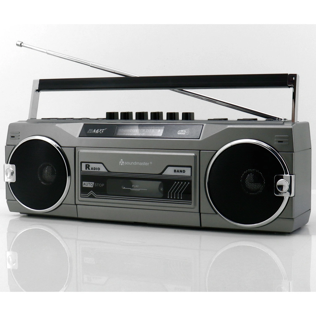 Boombox Radio FM DAB+ Bluetooth Stereo SRR80TI Silver