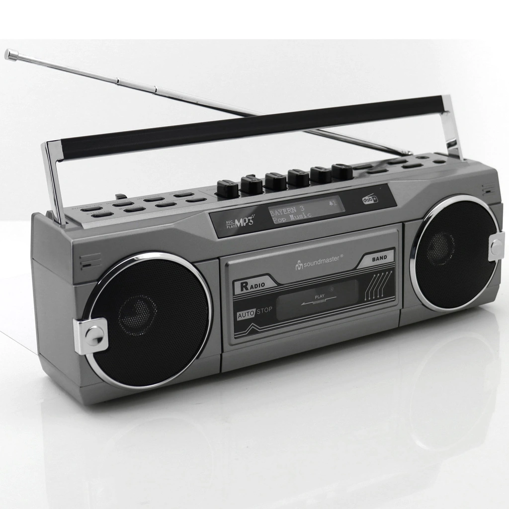 Boombox Radio FM DAB+ Bluetooth Stereo SRR80TI Silver
