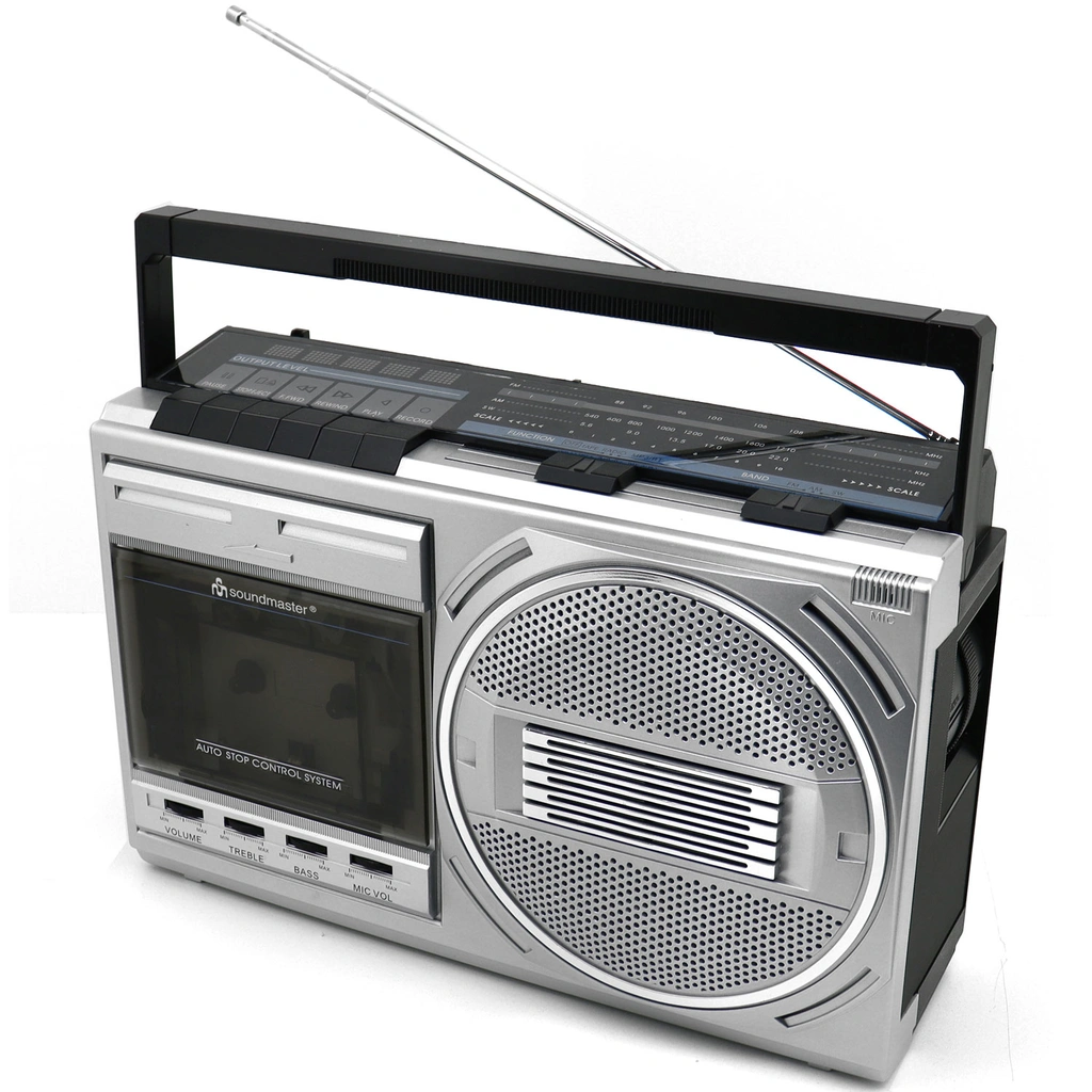 Boombox Kassett Radio FM Mono Bluetooth RR20SI Silver