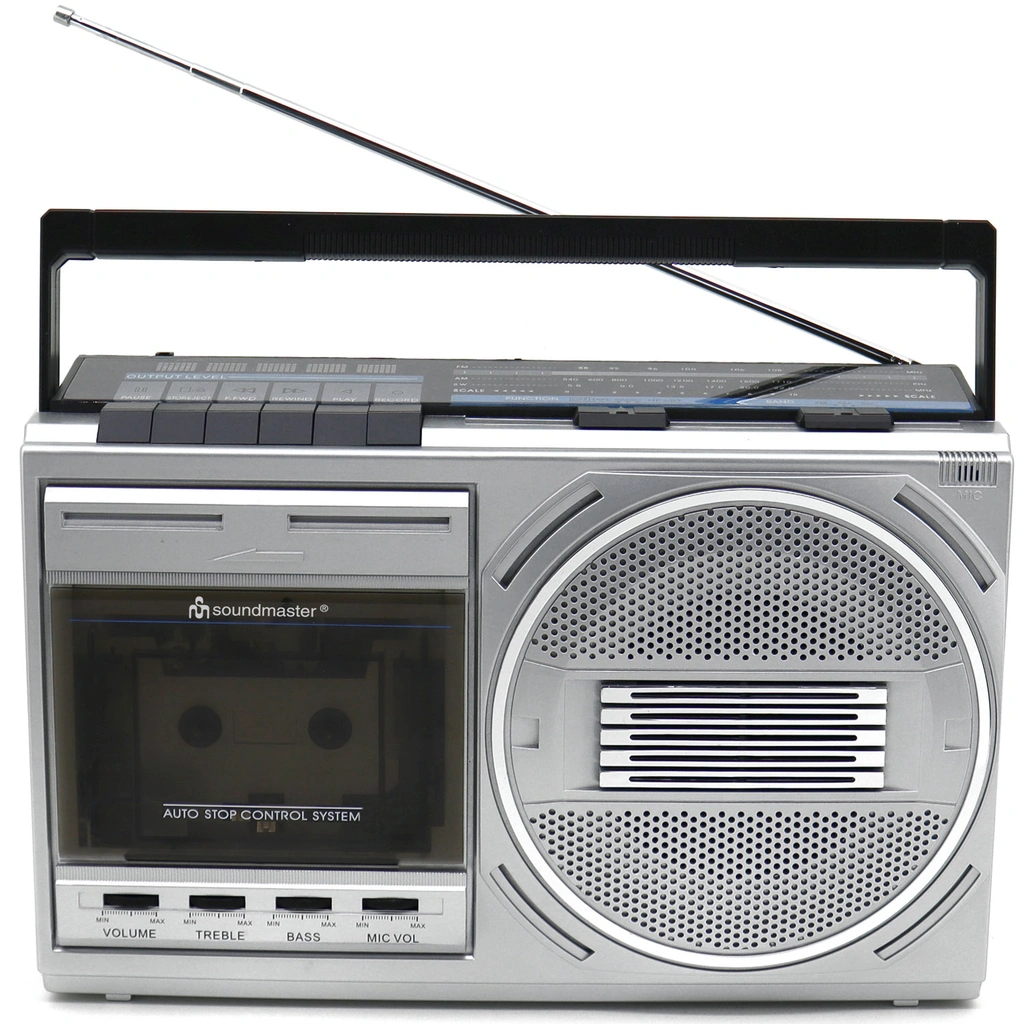 Boombox Kassett Radio FM Mono Bluetooth RR20SI Silver