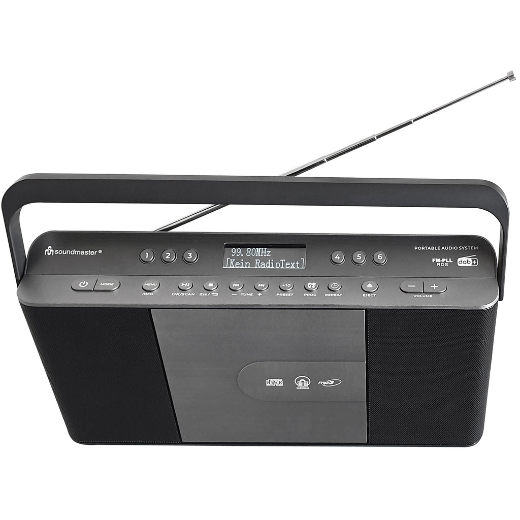 Boombox CD Radio FM Snabbval RCD1870SW Svart/Silvergrå
