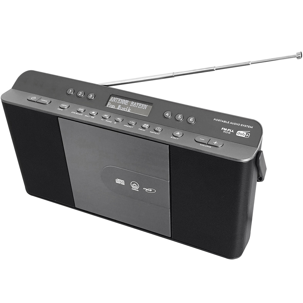 Boombox CD Radio FM Snabbval RCD1870SW Svart/Silvergrå
